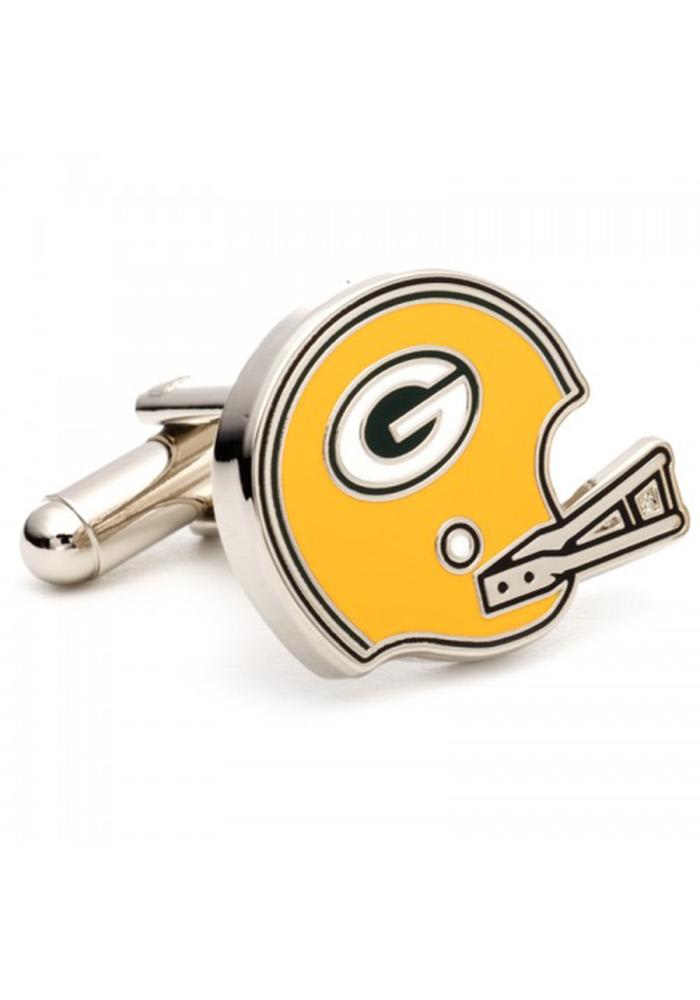 Green Bay Packers Silver Plated Mens Cufflinks