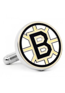Boston Bruins Silver Plated Mens Cufflinks