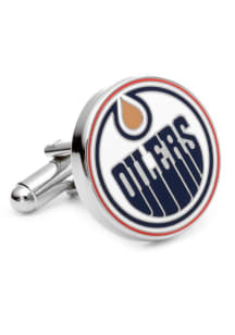 Edmonton Oilers Silver Plated Mens Cufflinks