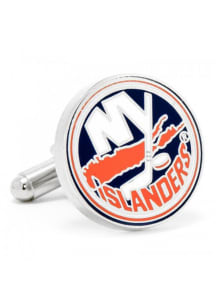 New York Islanders Silver Plated Mens Cufflinks