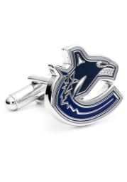 Vancouver Canucks Silver Plated Mens Cufflinks