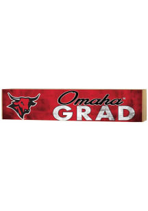 KH Sports Fan UNO Mavericks Grad graduation graphic Sign - Red