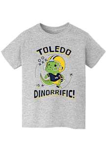 Vive La Fete Toledo Rockets Youth Grey Dino-Riffic Short Sleeve T-Shirt