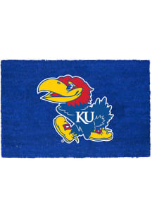 Kansas Jayhawks Color Coir Fiber Door Mat