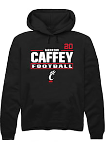 Jakorion Caffey Cincinnati Bearcats Mens Black NIL Stacked Box Player Hood