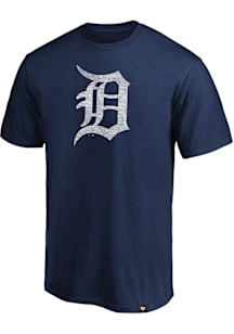 Detroit Tigers Mens Navy Blue Logo Big and Tall T-Shirt