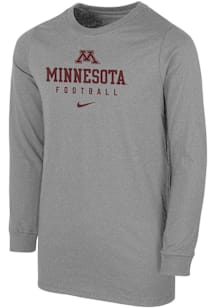 Nike Minnesota Golden Gophers Youth  Primary logo Long Sleeve T-Shirt