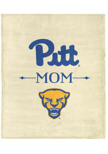 White Pitt Panthers Mom Silk Touch Fleece Blanket