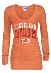 Cleveland Cavaliers Womens Orange Scoop Long Sleeve Women's Scoop