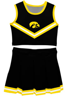 Girls Iowa Hawkeyes Black Vive La Fete Ashley 2 Pc Cheer Set