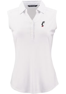 Womens Cincinnati Bearcats White Cutter and Buck Forge Eco Polo Shirt