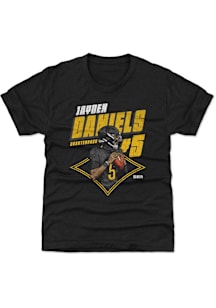 Jayden Daniels Washington Commanders Youth Black Washington Diamond Player Tee