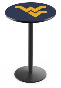 West Virginia Mountaineers Black Round Base Pub Table