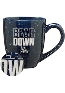Arizona Wildcats Bear Down 16oz Speckle Ceramic Mug - Navy Blue