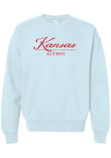 Summit Sportswear Kansas Jayhawks Womens Light Blue Alumni Crew Sweatshirt