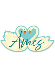 Ames Swans Stickers - White