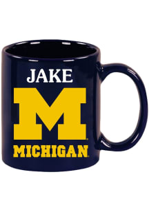 Navy Blue Michigan Wolverines 11 oz JAKE Ceramic Mug