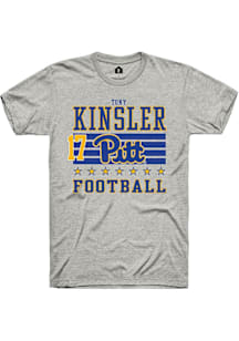 Tony Kinsler Rally Mens Ash Pitt Panthers NIL Striped Player T Shirt