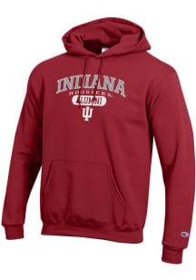 Mens Indiana Hoosiers Crimson Champion Pill Alumni Powerblend Hooded Sweatshirt