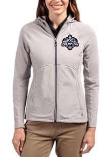 Cutter and Buck UConn Huskies Womens Ash 2025 National Champions Adapt Eco Light Weight Jacket