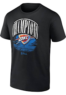 Oklahoma City Thunder Black 2025 Conference Champions Playoff Box Out Short Sleeve T Shirt