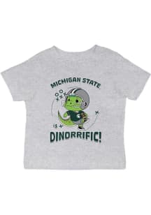 Infant Michigan State Spartans Grey Vive La Fete Dino-Riffic Short Sleeve T-Shirt