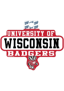 Red Wisconsin Badgers Gallus Stickers