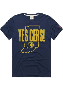 Homage Indiana Pacers Navy Blue Yes 'Cers Short Sleeve Fashion T Shirt
