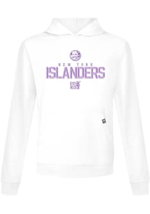 Levelwear New York Islanders Youth White Jr Relay Carve Long Sleeve Hoodie