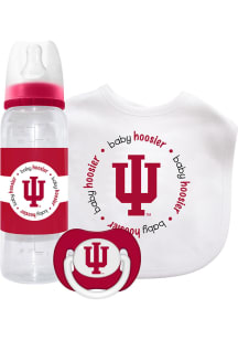 3-Piece Baby Indiana Hoosiers Baby Gift Set - White