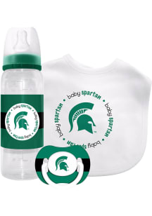 3-Piece Baby Michigan State Spartans Baby Gift Set - White