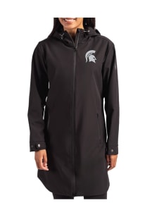 Womens Michigan State Spartans Black Cutter and Buck Camano Light Weight Jacket