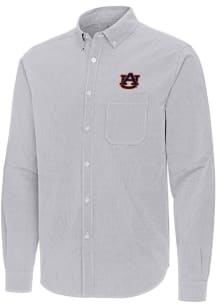 Antigua Auburn Tigers Mens Ash Porter Long Sleeve Dress Shirt