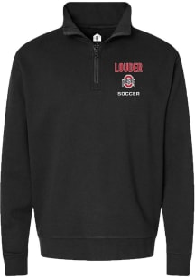 Sophia Louder Mens Rally Black Ohio State Buckeyes NIL Embroidered Qtr Zip Pullover