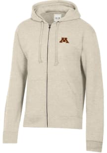 Mens Minnesota Golden Gophers Oatmeal Gear for Sports Big Cotton Long Sleeve Full Zip Jacket