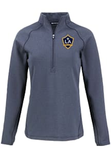Cutter and Buck LA Galaxy Womens Navy Blue Pehastin Qtr Zip