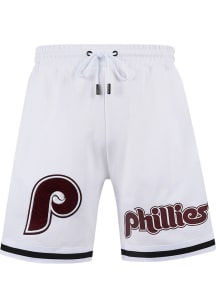 Pro Standard Philadelphia Phillies Mens White Classic Chenille Shorts