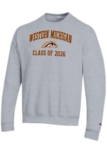 Mens Western Michigan Broncos Grey Champion Class of 2026 Powerblend Crew Sweatshirt