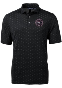 Cutter and Buck Inter Miami CF Mens Black Virtue Eco Pique Tile Short Sleeve Polo