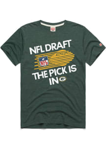 Homage Green Bay Packers Green The Pick Is In Short Sleeve Fashion T Shirt