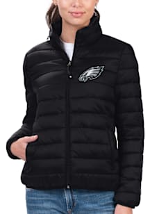 Philadelphia Eagles Womens Black Pillow Heavy Weight Jacket