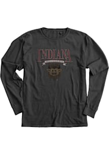 Indiana Hoosiers Charcoal Hoosier The Bison Long Sleeve T Shirt