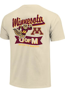 Minnesota Golden Gophers State Wide Script Short Sleeve T Shirt - Ivory