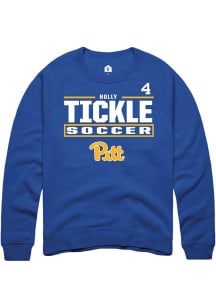 Holly Tickle Rally Mens Blue Pitt Panthers NIL Stacked Box Player Crew