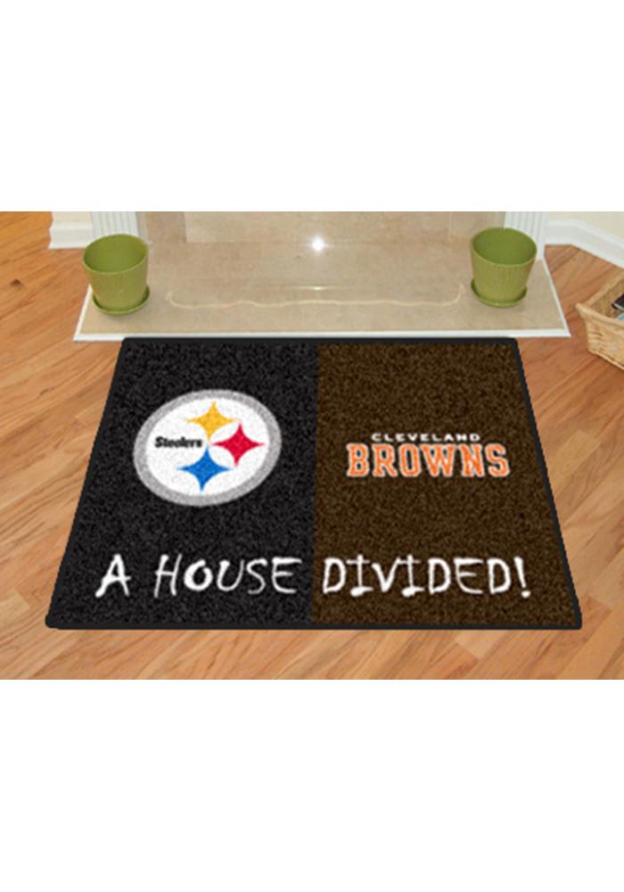 Steelers - Browns House Divided Mat - 34 x 45