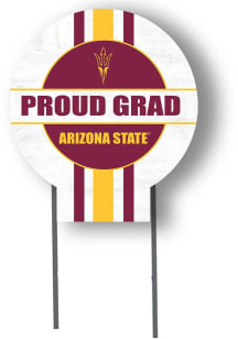 Arizona State Sun Devils KH Sports Fan 20x20 Circle Yard Sign with Stakes Proud Grad Yard Sign - W..