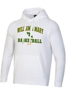 Under Armour William & Mary Tribe Mens White Basketball Rival Long Sleeve Hoodie