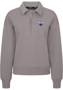 Levelwear Edmonton Oilers Womens Grey Canmore 3D Embroidered Patch Medium Weight Jacket