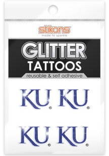Kansas Jayhawks Glitter 4 Pack Tattoo