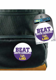 LSU Tigers BEAT South Carolina 3&quot; Button - Purple